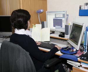 松尾さんの作業風景