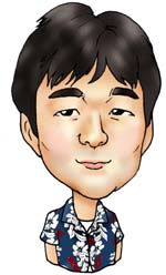 吉田・似顔絵のイラスト