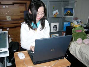 金久保さんの作業風景