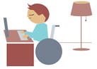 在宅で働く人